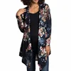 Wholesale High Quality Long Sleeve Print Floral Open Front Casual Fashion Cardigan Women