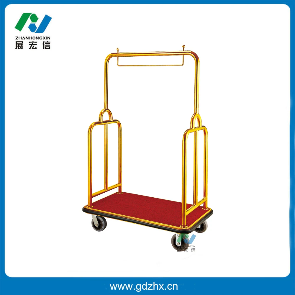 Hotel Supplies Wholesale Steel Luggage Trolley Luggage Cart for Hotel
