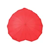 Superior straight fashion red color heart shaped wedding umbrella