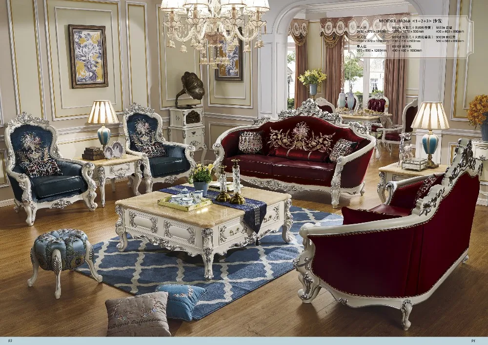 Luxury European And American Style Furniture Royal Seres Leather Sofa