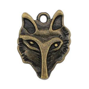 Antique Silver Bronze Fox Heads Koala Bear Charms Pendants Jewelry Findings Supplies