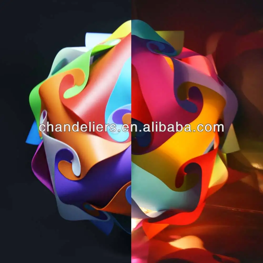 coloré iq puzzle lumières/puzzle abat-jour 30 pcs kit de grande