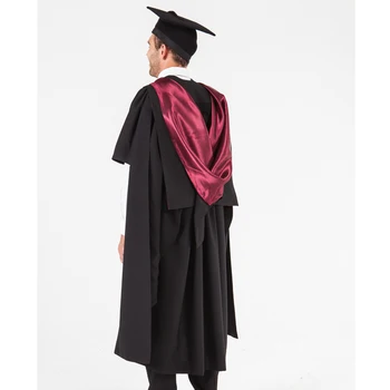 black cap and gown