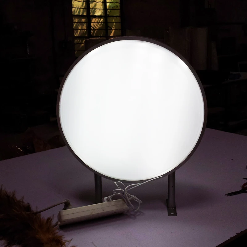 Outdoor Turning Board Lightbox Advertising Round Led Sign