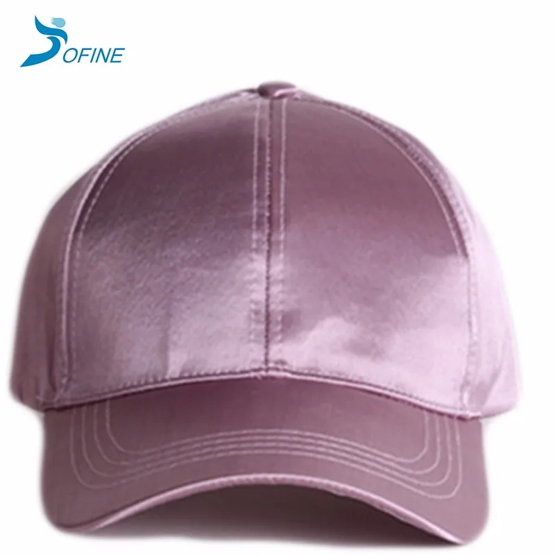 pink satin baseball cap