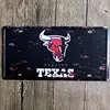 Houston Texas Rustic Embossed Car number/Licence plate Vintage Metal Sign