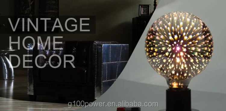 Emulation Fireworks Effect 3D LED Lamp - Decorative Globe