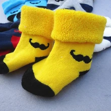 1pairs New 2016 Mustache Original Design Baby Boy Cartoon Character Socks newborn socks girl Children Clothing