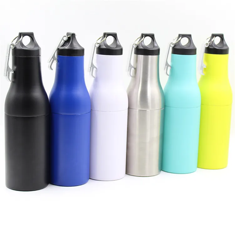 Stainless Steel Vacuum Insulated Beer Bottle Insulator With Bottle ...