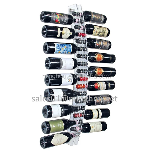 Hot Plexiglass Wine Holder Clear Wall Mounted Acrylic Wine Cellar Buy
