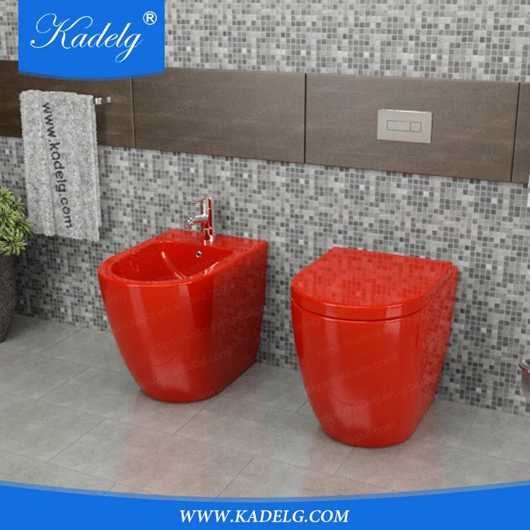 Back To Wall Toilet Bowl Red Color For Modern Bathroom Buy Toilet