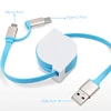 2018 Trending Amazon Flat Fancy Multiple Mobile Usb Type-C Android Mobile Usb Reversible Data Charge Retractable Cable