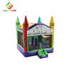 Popular 18oz PVC crayon commercial bounce house party rentals inflatable bouncer castle for kids