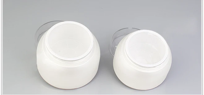 50g high grade double wall round white or gold cosmetics face cream empty plastic PETG container for skin care packaging