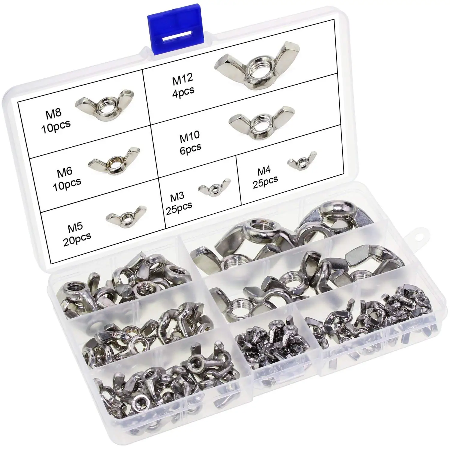 M4 10pcs Wing Nut DIN315 M3-M8 Stainless Steel SS316 Wing Nuts Fastener Supply