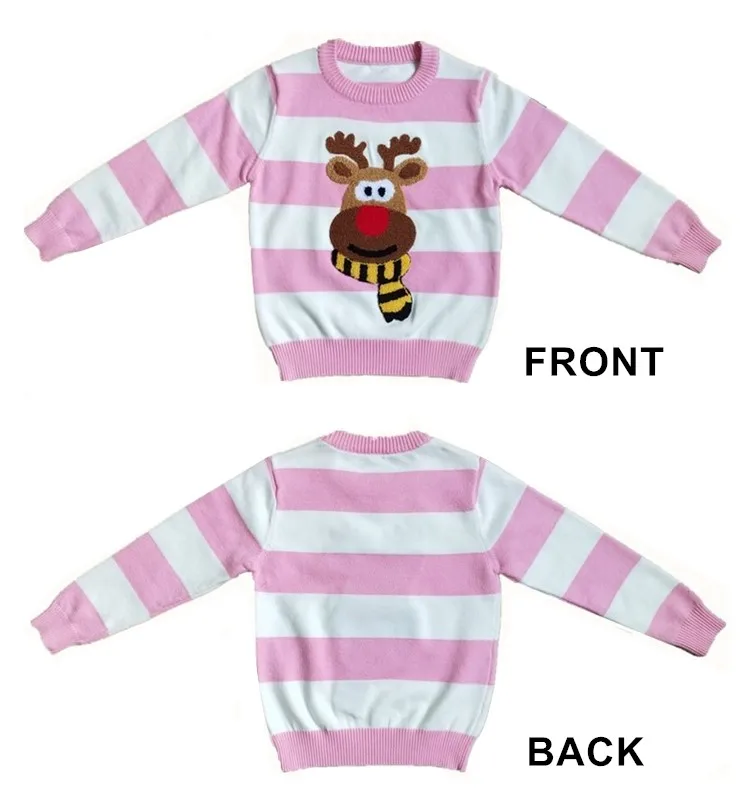 Children Angora Knitwear Sweater Shirt With Embroidery Deer For Kids.jpg