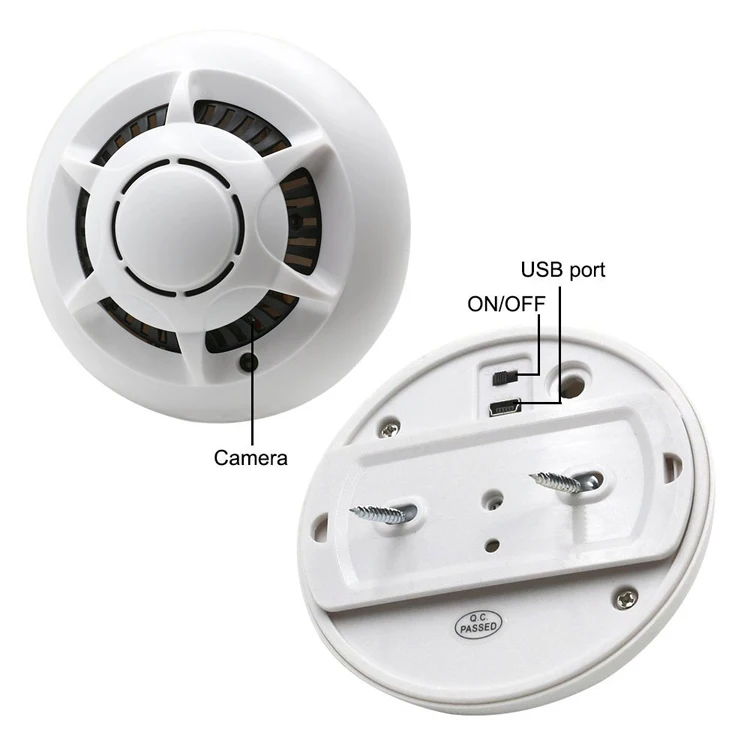 Wireless Fire Alarm Hidden Camera Wifi Hd Ip Camera Smoke Detector Mini