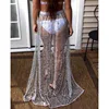 FS1056A 2018 latest fashion women clothing sets sexy sequins long skirts