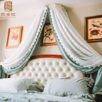 Cotton Linen Decoration Kids Bed Curtain Girl Mosquito Net Double