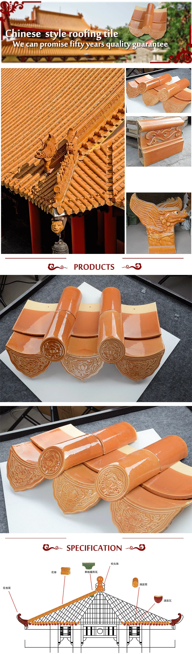 Ml001 Chinese Dragon Porcelain Temple Clay Roof Tiles Buy Chinese