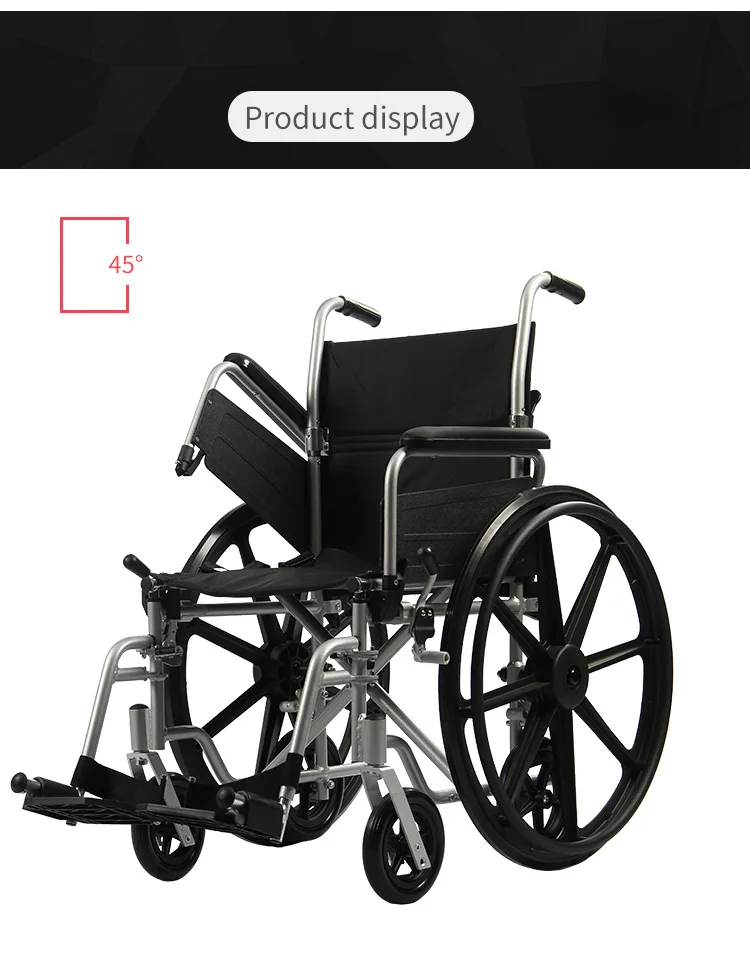 6 Wheel Detachable Lightweight Portable Folding Aluminum Alloy Wheelchair Bariatric Wheelchair