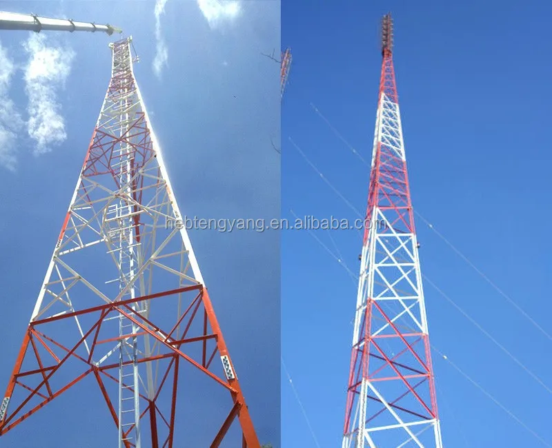 Tapered Configurations 4 Legs Angle Steel Wifi Cell 40 Meter Tower
