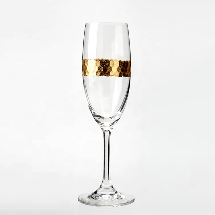 High Quality Rolled Gold Foil Crystal Wine Glass Buy Gold Foil