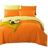 100% cotton solid color yellow 3 piece bedding set