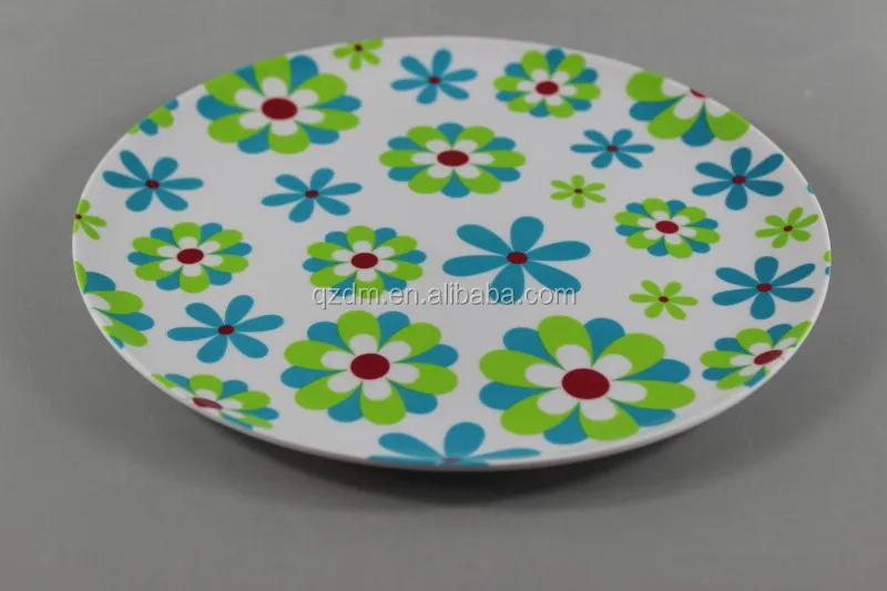 Factory Supplies Melamine Spring Dinner plate Flower Print