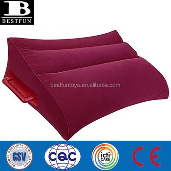 Heavy Duty Flocked Inflatable Sex Position Pillow Durable Blow Up