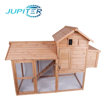 Solid Flat Pack Outdoor Large Run Wooden Hen Coop Walk In Nesting