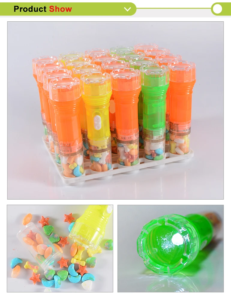 Shantou Toys Plastic Lighting Led Torch Sweet Candy Toy Filled Tablet