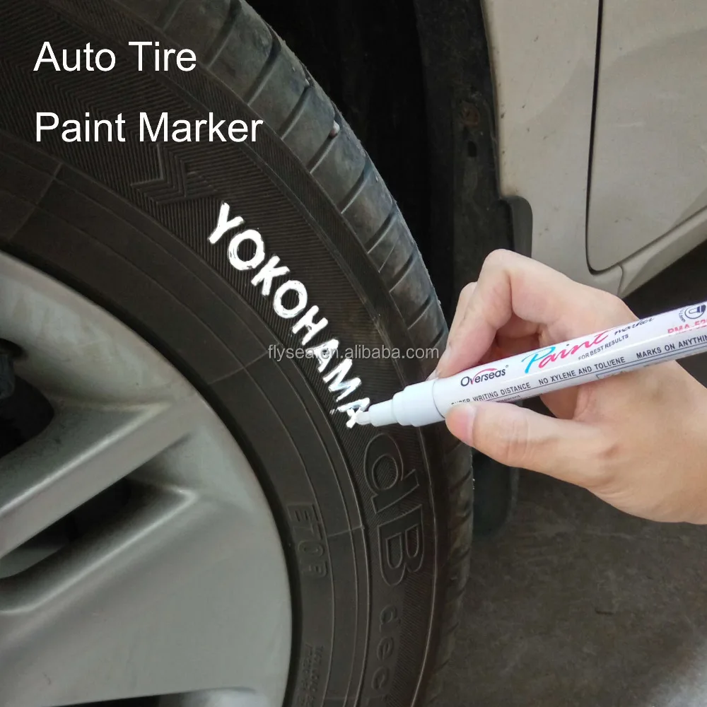 White Permanent Paint Marker Pen Car Tyre Tread Metal Alloy Wheel For Nissan