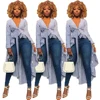 M6078 Women blouse autumn New item Long Sleeve Stripe front Short behind long shirt Dress
