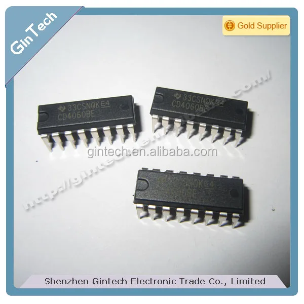 Cd4060be Cd4060 Dip 16cmos 14 Stage Ripple Carry Binary Counterdivider And Osclllator Buy 4196