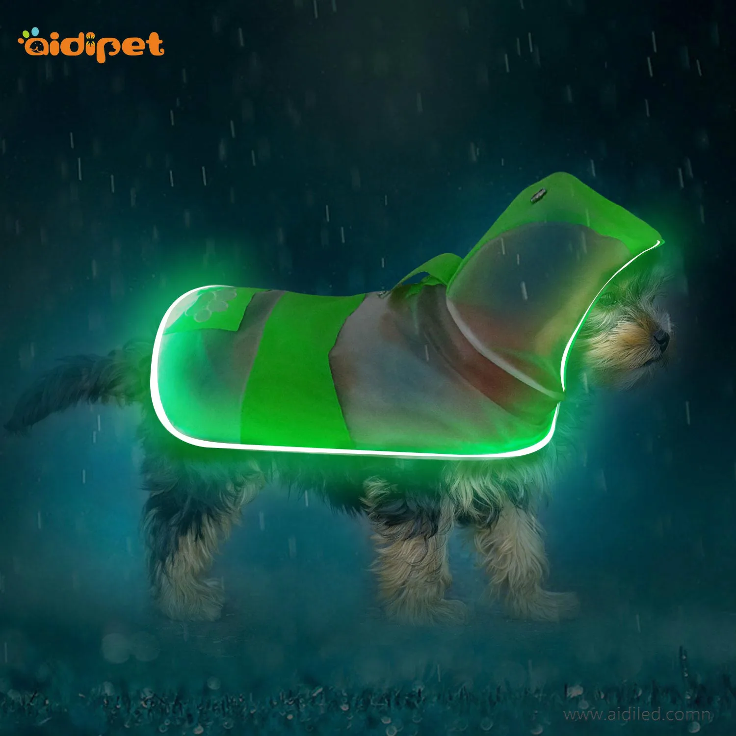 product-Transparent Waterproof Pet Dog Raincoatreflective safety design big dog clothes-AIDI-img-1