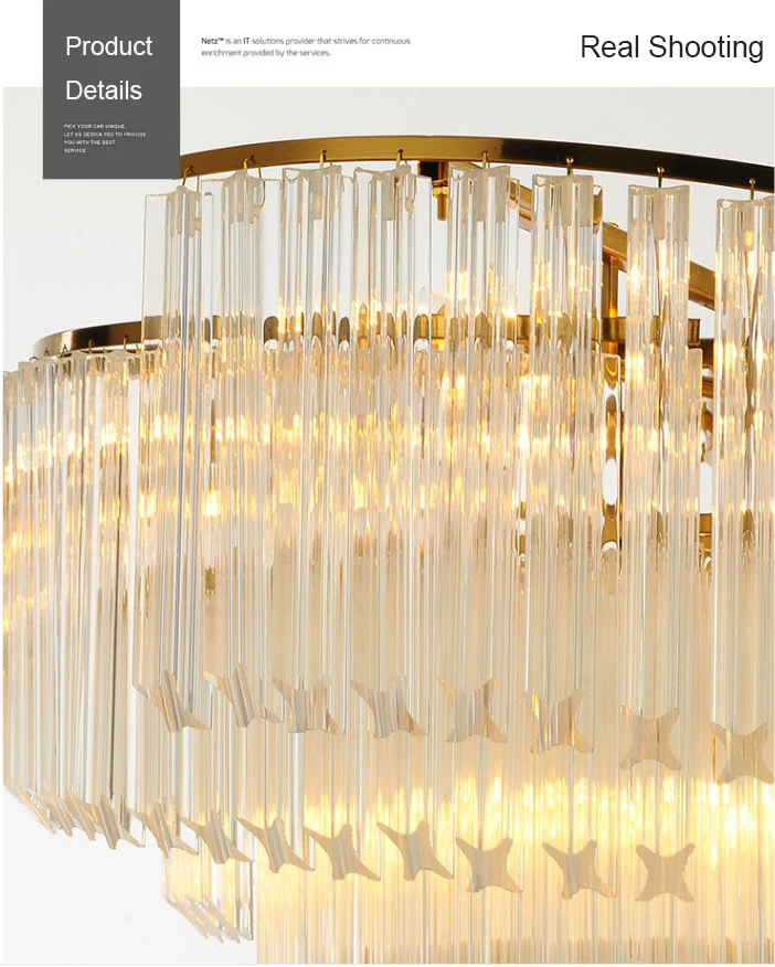 Hotel lobby Villa Banquet hall Stainless steel K9 Postmodern Crystal Chandelier Lighting