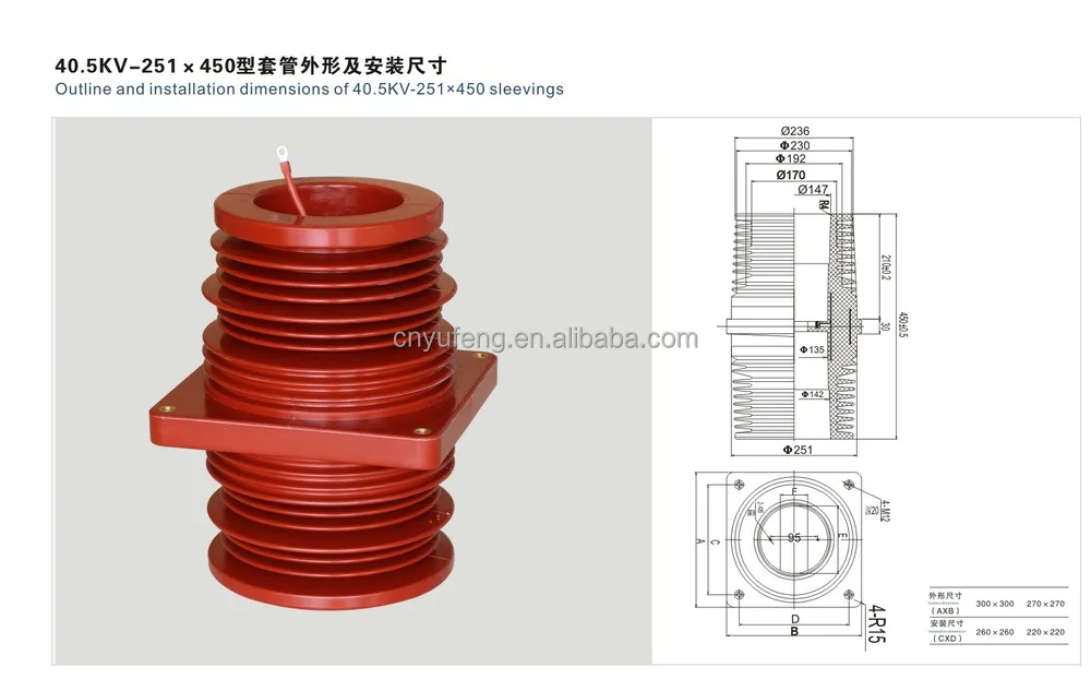 40.5kv Through Wall Isolator Bushing Buy Isolator Bushing,40.5kv