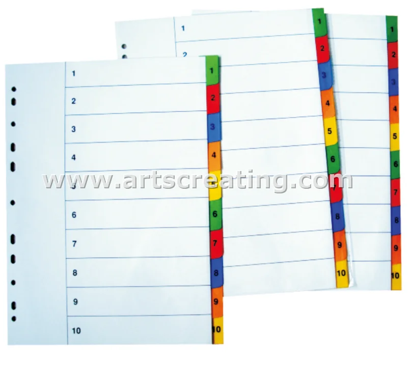 Colorful Paper Cardboard File Dividers/document Paper Divider Buy