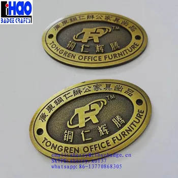 Antique Brass Furniture Badge/engraved Metal Logo Badge For Furniture ...