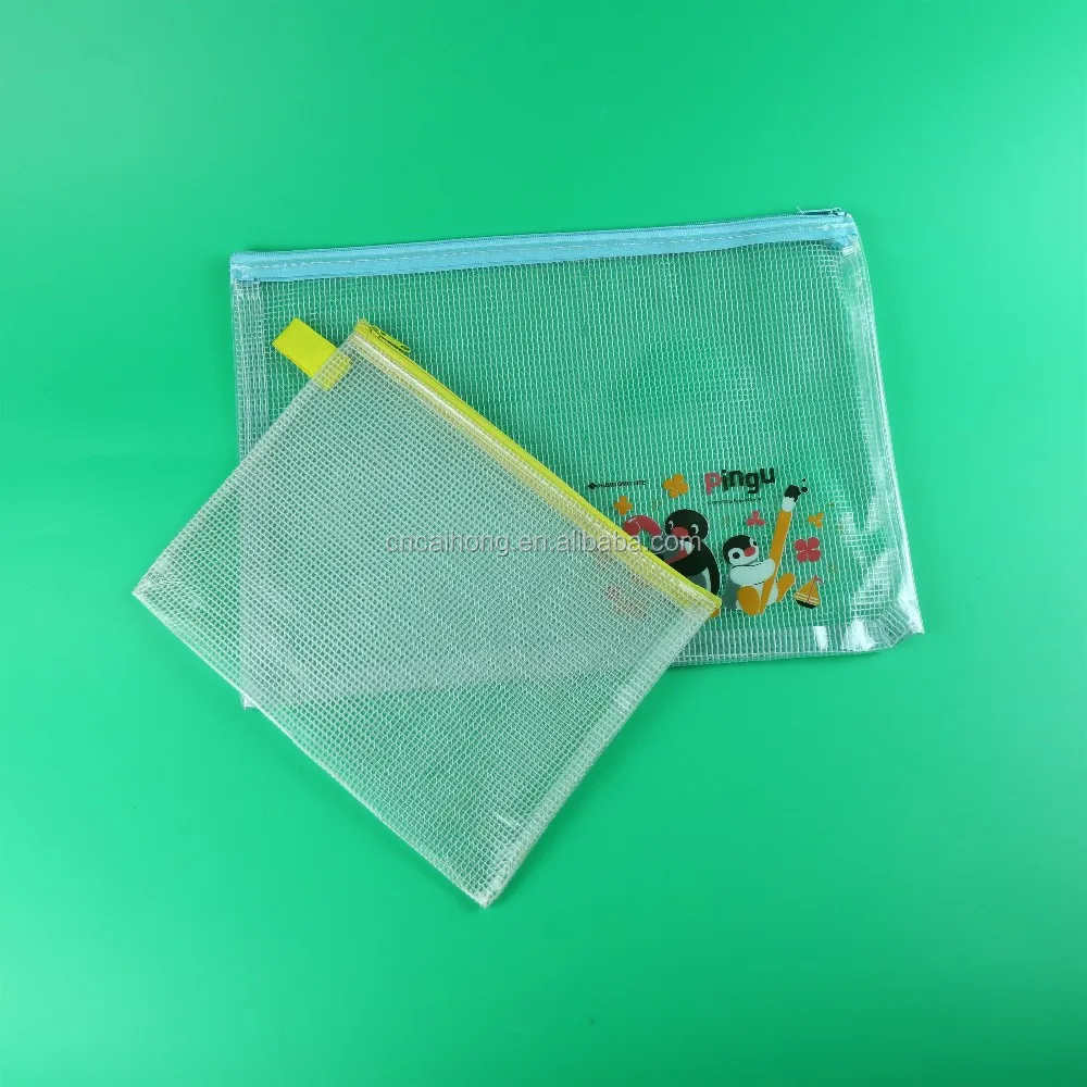 Clear File Bag With Zipper,A4 Size Pvc Slide Zip Lock Plastic Bag,A3