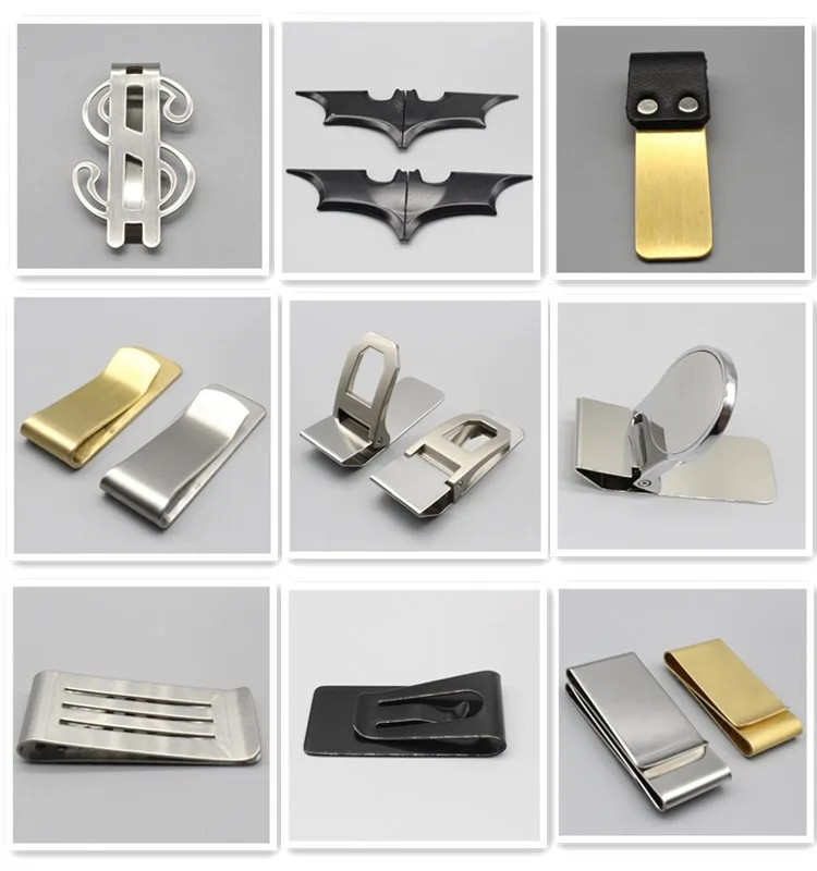 stainless stell custom enamel logo money clip