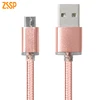 Braided fast charging micro usb cable for android mobile phone charging used