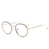 New metal optical frame irregular retro thin frame drawing eyebrow panoramic glasses frame