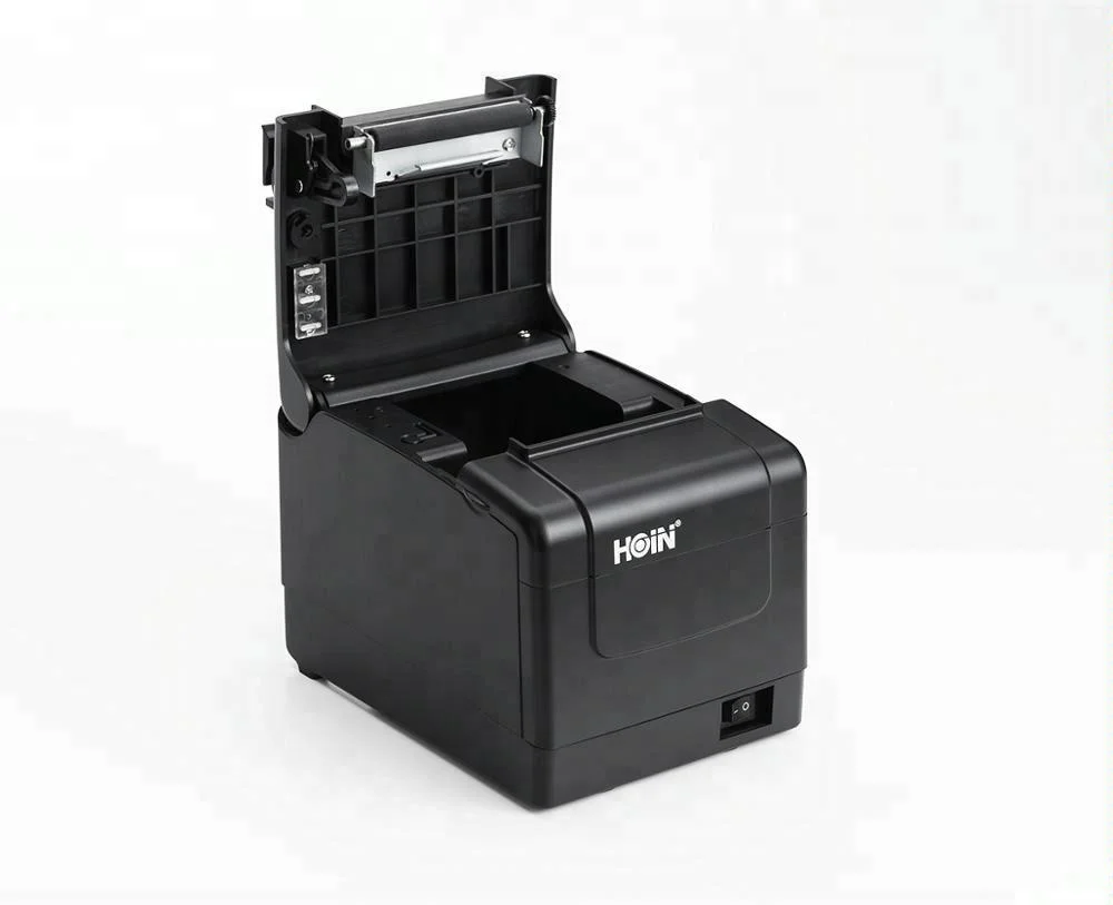 Image of thermal printer with open panel 