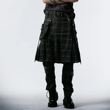 Q 225 人格グリッド素材ファッションパンク絶賛男性スカート Kilts Buy 男性スカート Kilts ファッションスカート Kilts パンクレイブ男性スカート Kilts Product On Alibaba Com