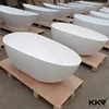 Oval Stone Bath Freestanding / Solid surface poly resin Stone Bath