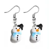 Lovely Santa Claus Snowman Polymer Clay Dangle Earring For Women Fashion Christmas Earring Jewelry New Year Gift For Cute Girl