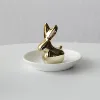 Nordic simple modern ceramic ring jewelry holder for dressing table decoration