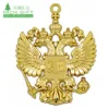 High quality custom uk london military army shield shaped shiny gold crown eagle medals with display case